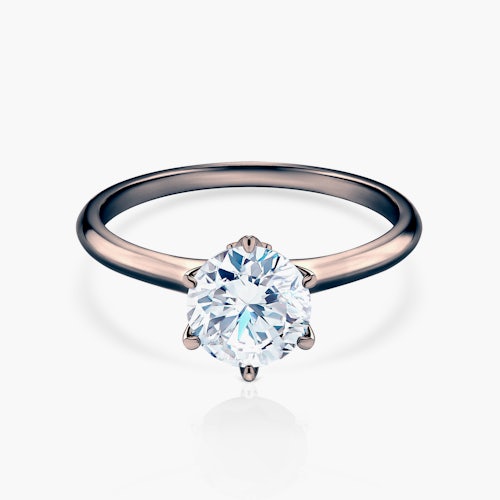 Pierścionek zaręczynowy The Journey: czarne złoto, diament